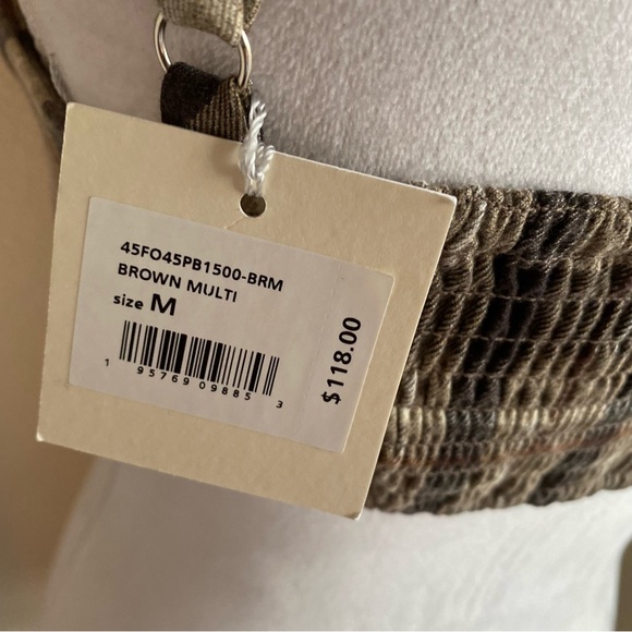 Favorite Daughter Plaid Crop Bralette and Shirt Set in Brown and Beige - Picture 6 of 9